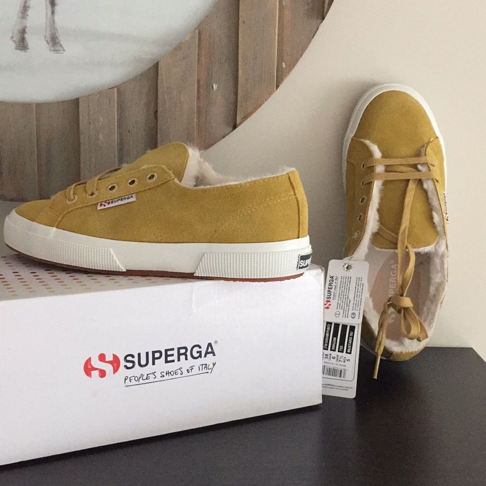 Superga 2750 SUEHAIRYFURW sneakers Mustard suede